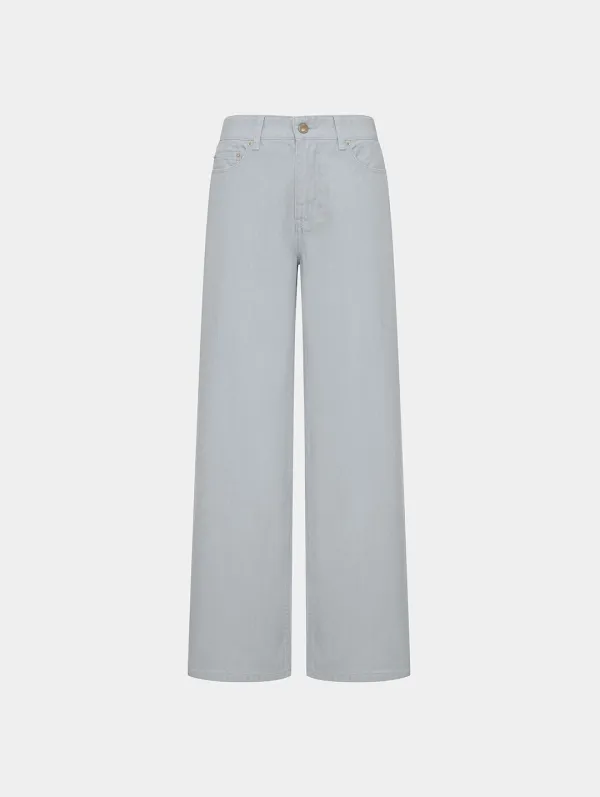 Artie cotton wide pigment DN - Pale blue