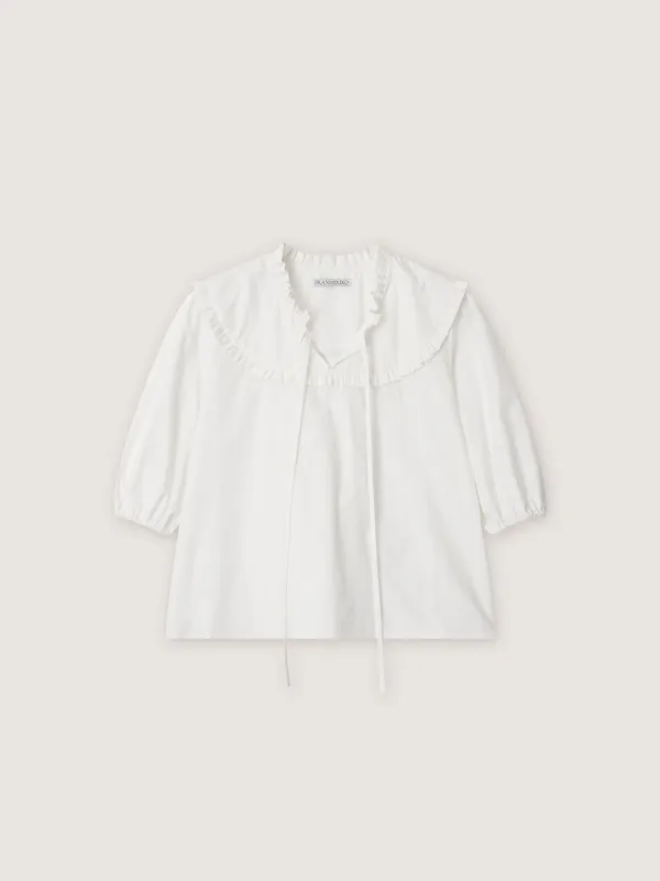 [7th] Lottie Frill Blouse - Ivory