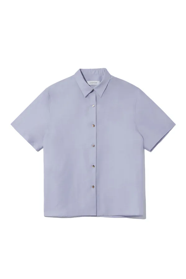 SHEER STRUCTURED SHIRT [LILAC]