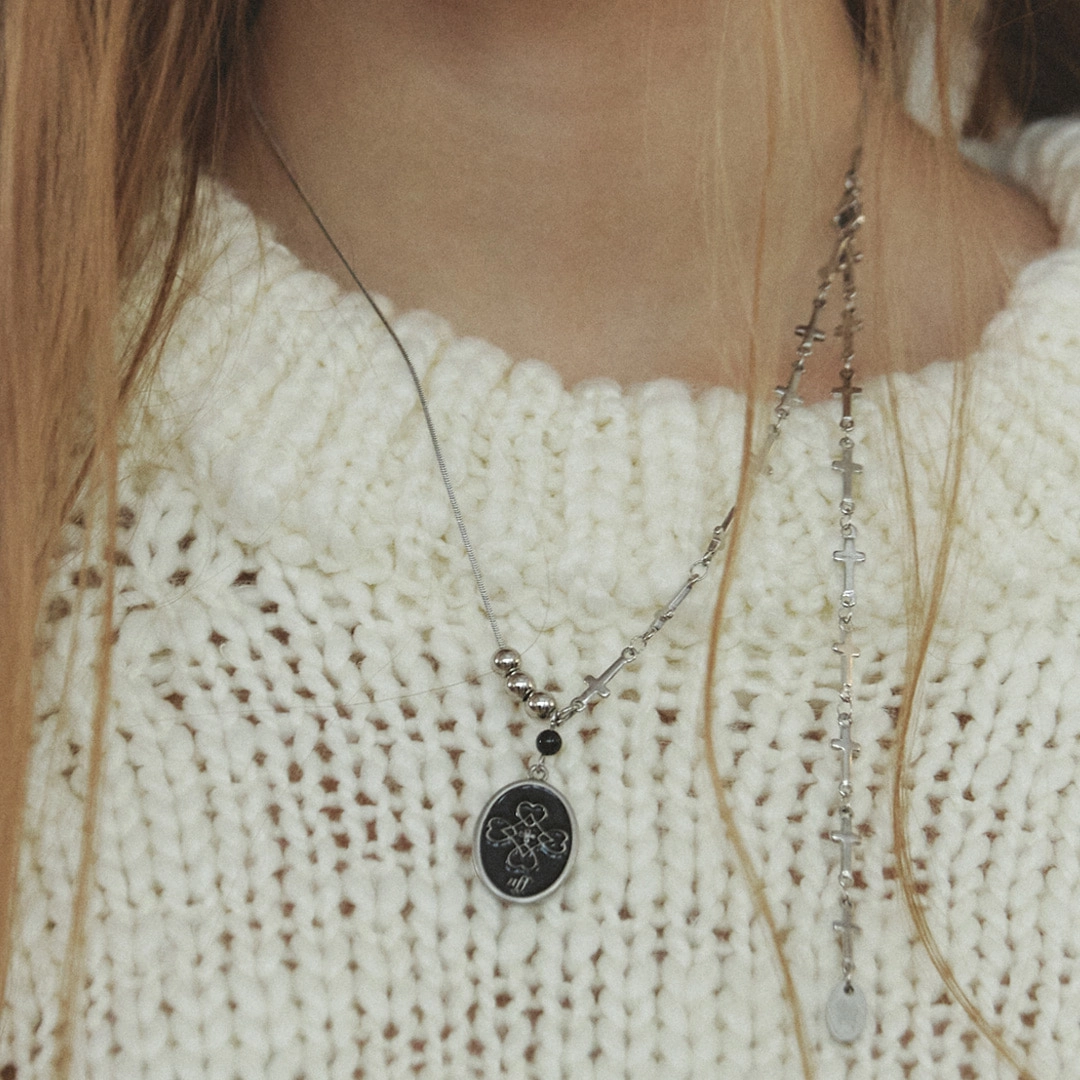 엔프프 harmless frame necklace-black 상품 이미지 1