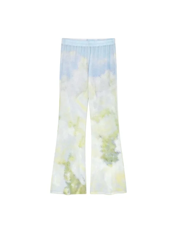 [2차] Print Flared Pants Print Flower