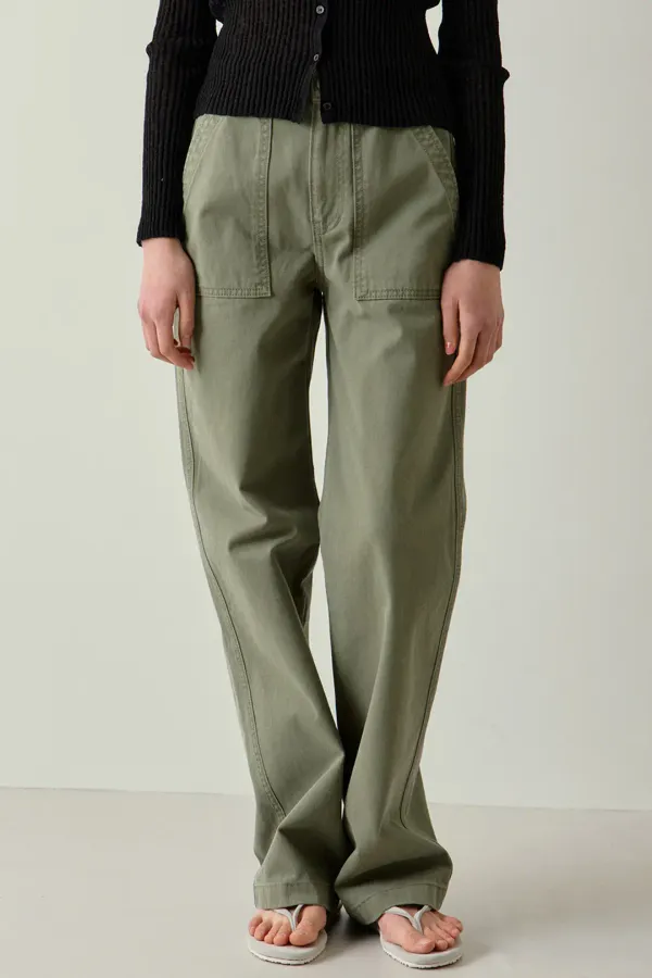fatigue chino pants (olive green)