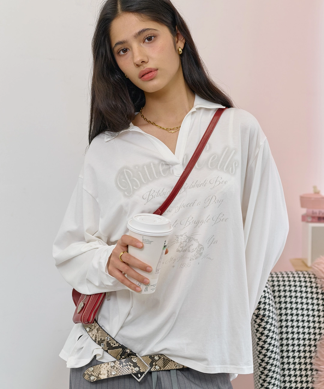 비터셀즈 Cozy Collar Long Sleeve-Ivory 상품 이미지 2