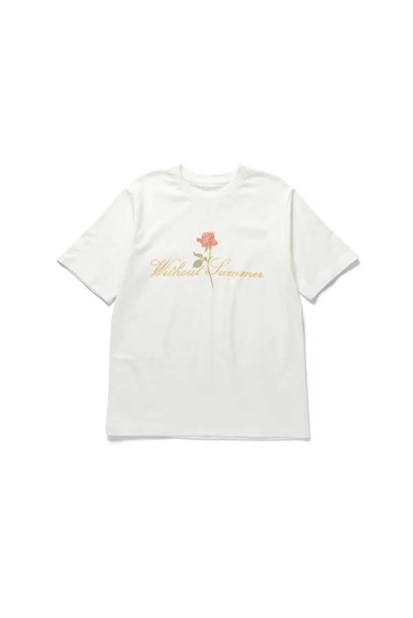 With rose t-shirt
