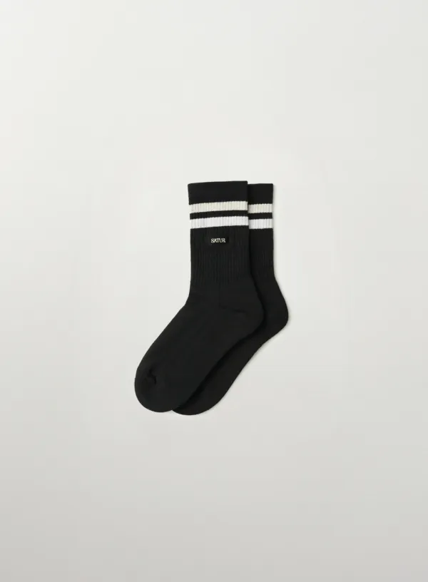 Small Logo Sporty Socks - Black