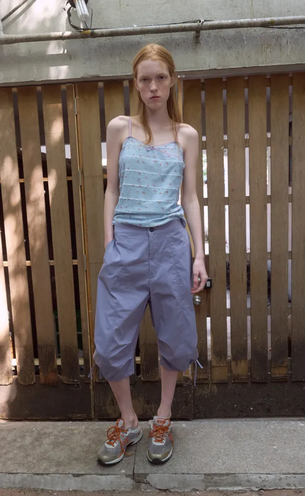 371. Pintuck String Pants _ Light Purple