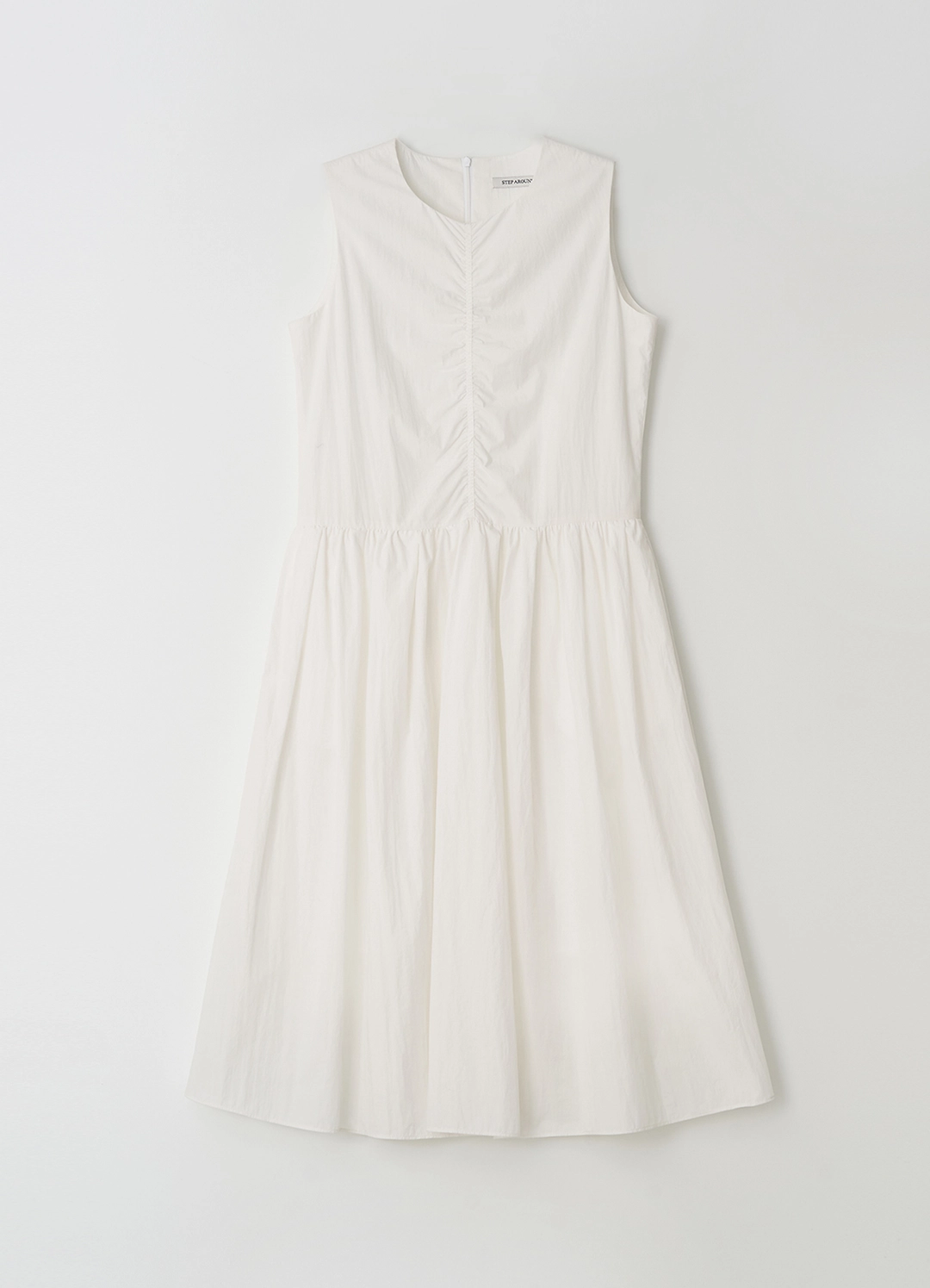 스텝어라운드 [2차] Pleated sleeveless one-piece_WHITE 상품 이미지 1
