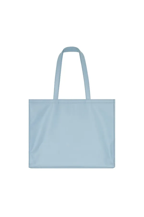 FAUX LEATHER 02 TOTE BAG (LIGHT BLUE)