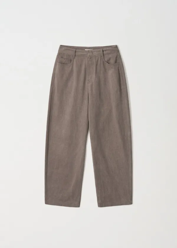 Peach Curved Pants_Brown