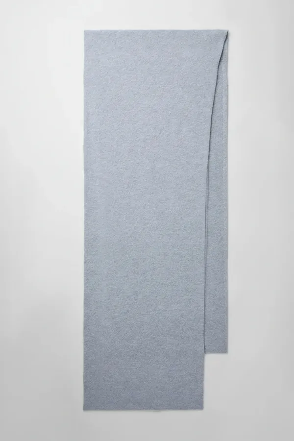 Merino Wool Oversized Scarf - Hazy Heather Grey