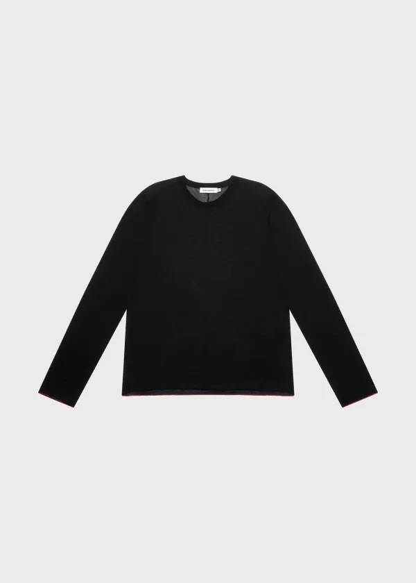 Cash Knit Long Sleeve Black