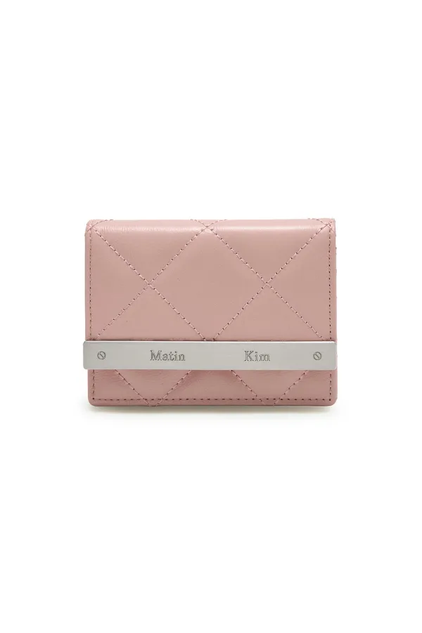 PUFF QUILT WALLET IN PINK