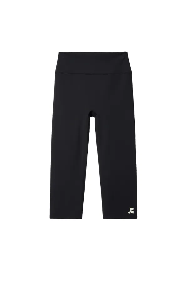 RR LOGO CAPRI PANTS - BLACK