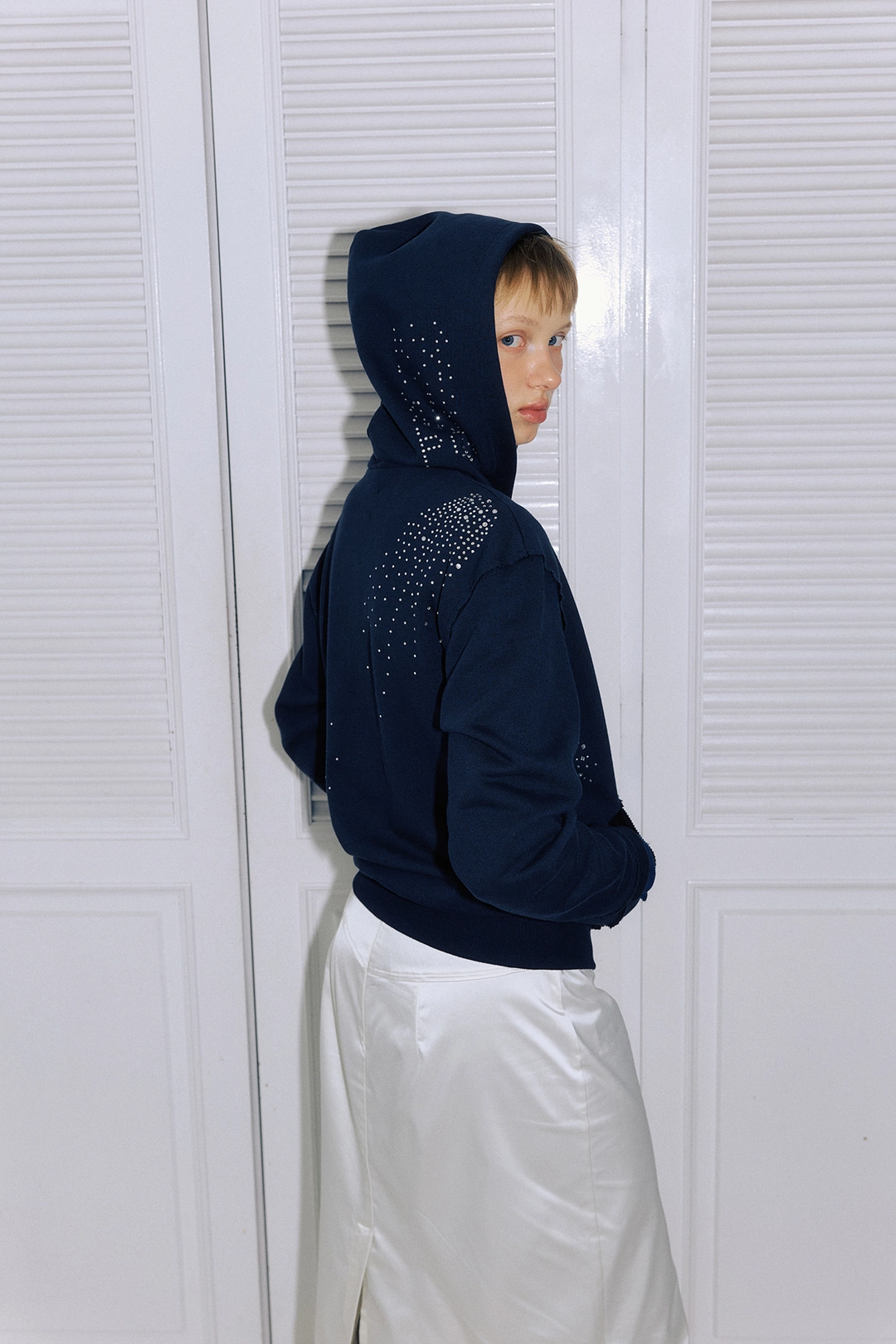 포지프레클즈 Crystal Reversible Hoodie_Midnight 상품 이미지 2