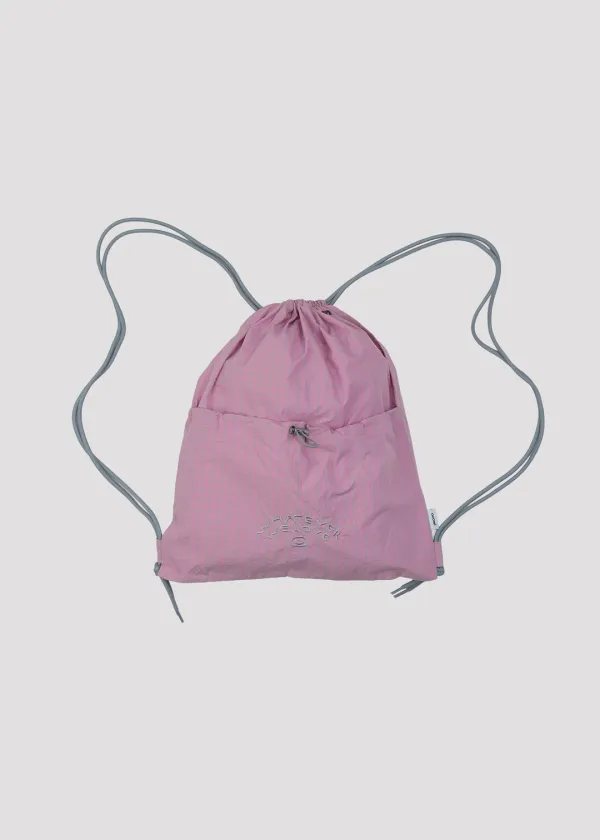 STRING BAG PINK CHECK