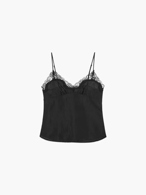 LACE SLEEVELESS TOP_black