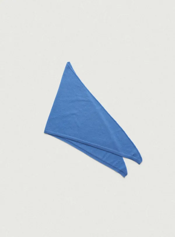 Plain Cashmere Knit Scarf_Blue