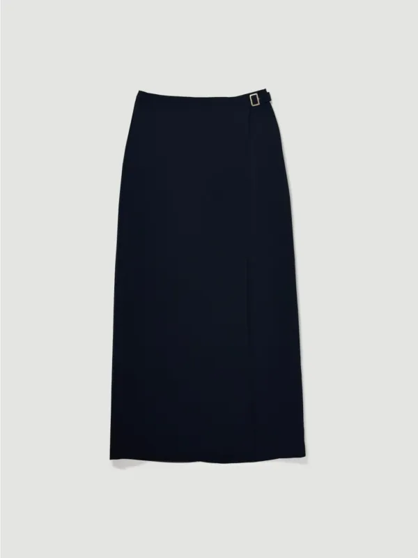 Buckle wrap skirt (블랙)
