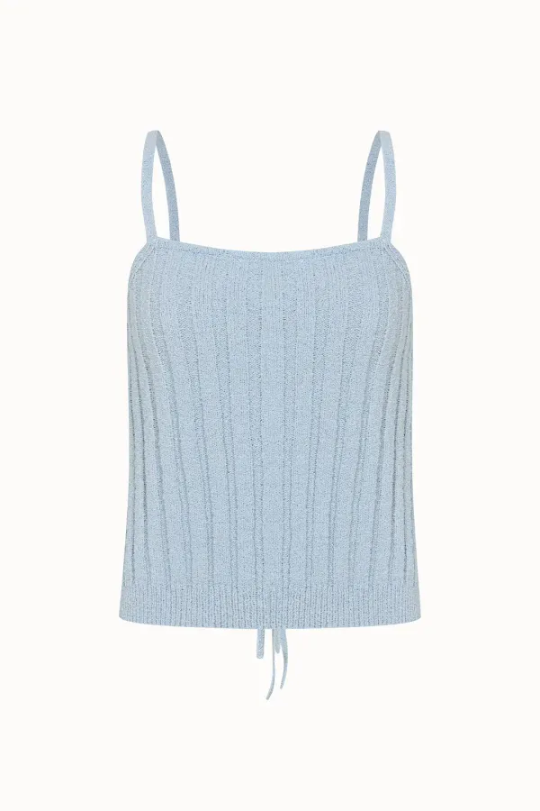 Ribbon Strap Bustier[LMBDSUKN249]-Ice Blue
