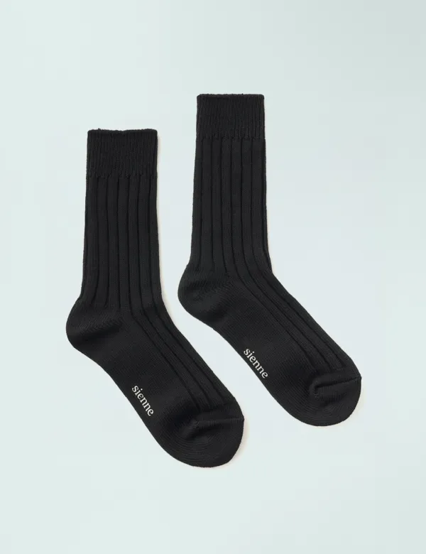 Logo Cotton Socks (Black)