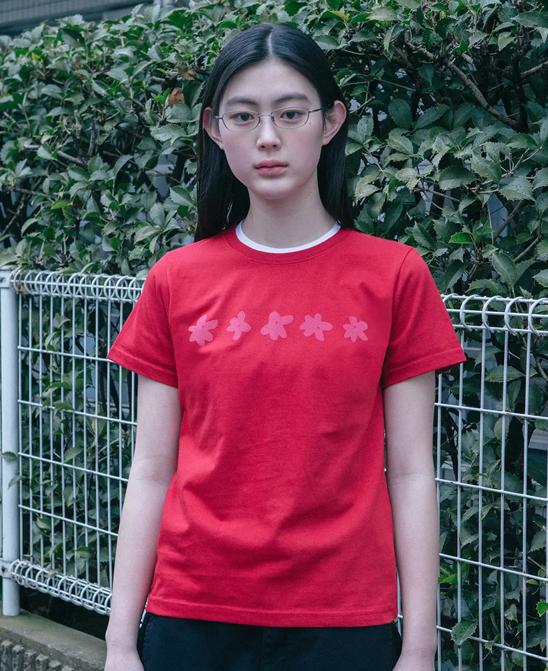 오헤시오 flower Standard t-shirt (red) 상품 이미지 2