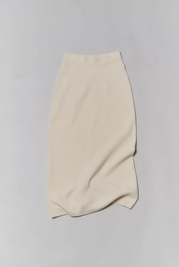 PLAIN MAXI SKIRT ( IVORY )