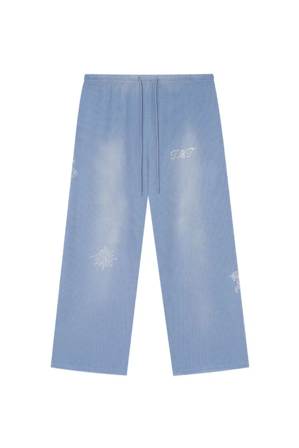 ZODIAC HOTFIX WAFFLE PANTS (WASHED BLUE)
