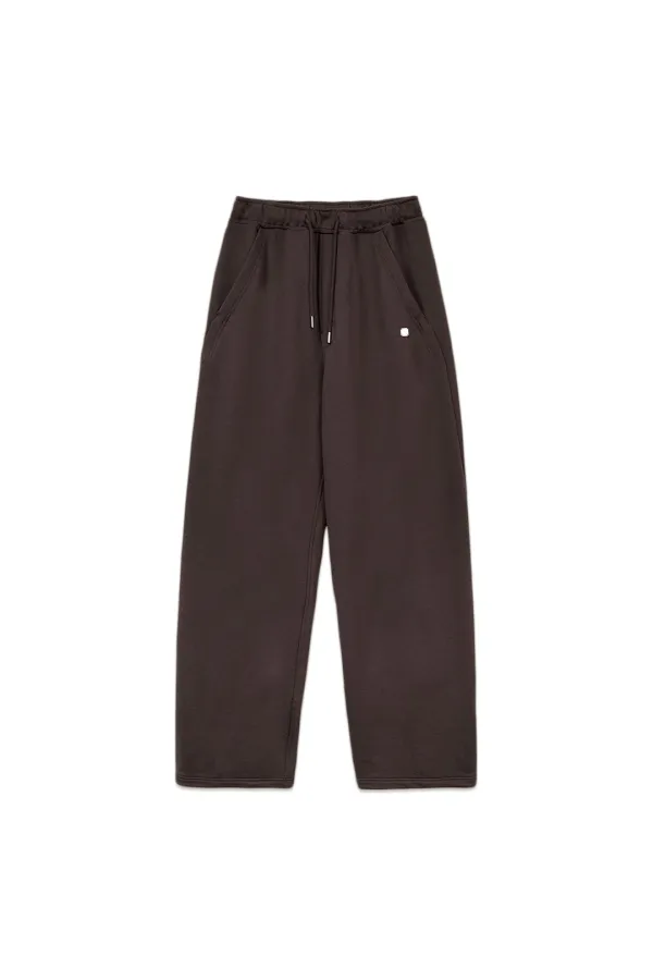 BACK POCKET GLITTER SWEATPANTS FOR WOMEN IN BROWN