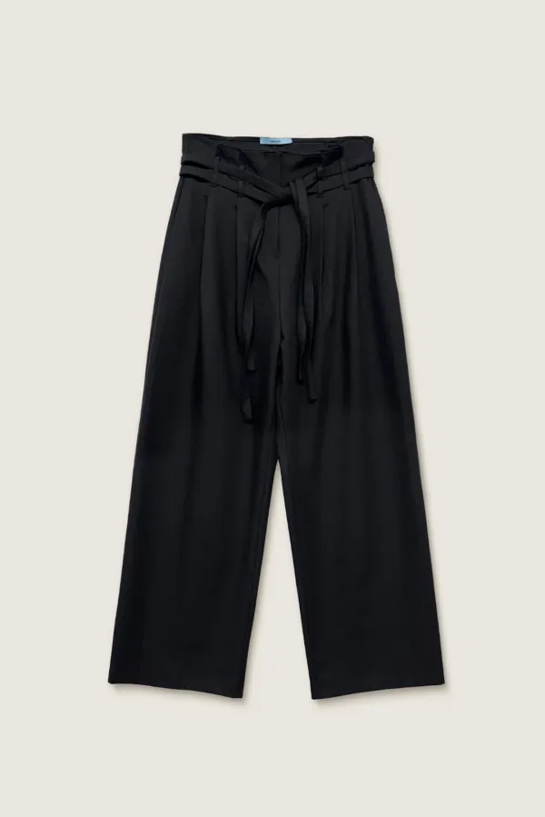 Ribbon slacks (블랙)