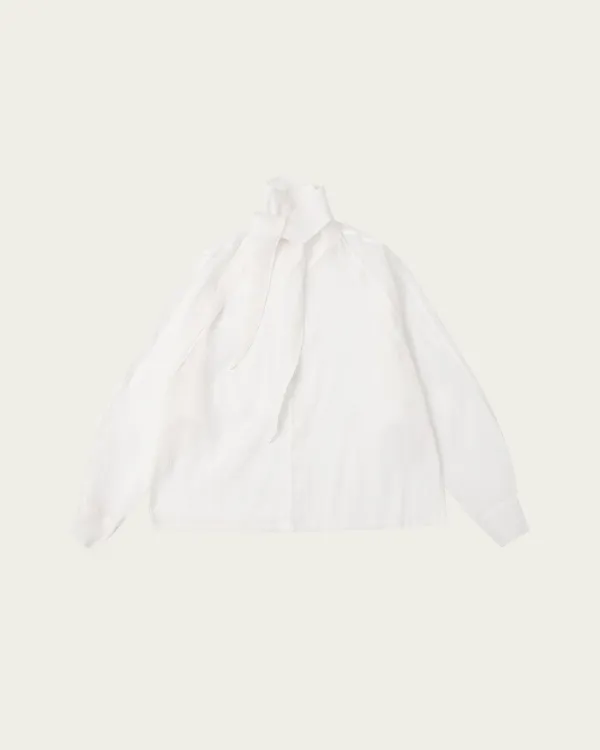 Raphia Sheer Blouse - Ivory