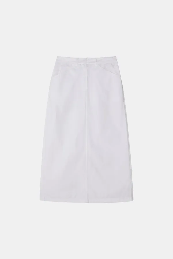 Clean Cotton Skirt in White