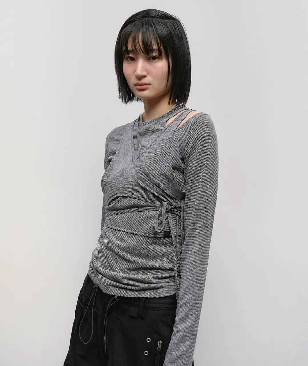 타입서비스 Layered Strap Top [Gray] 상품 이미지 2