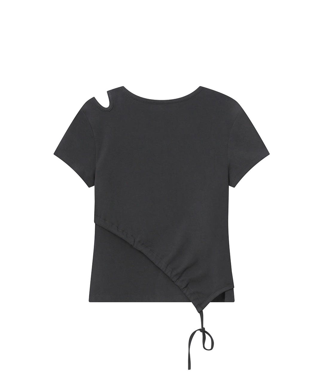 미세키서울 Cutout shirring layered shortsleeve CHARCOAL 상품 이미지 2