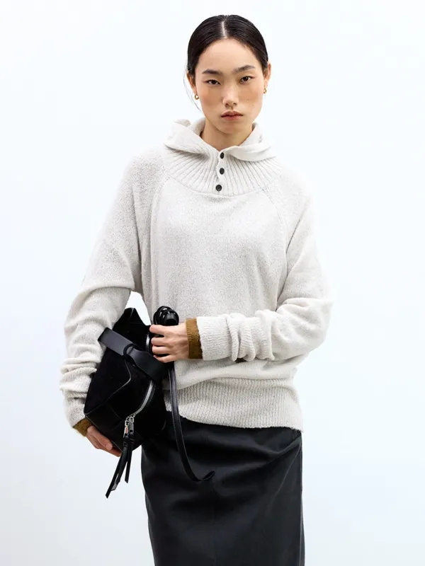 Mohair hoodie knit
