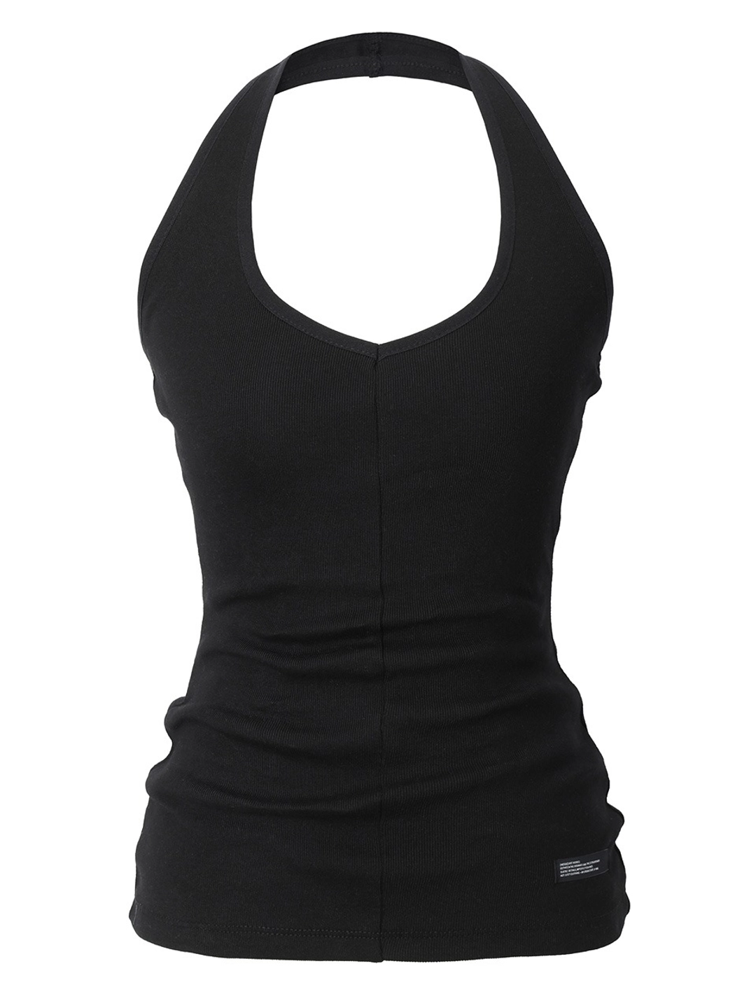 이네기 [7th Reorder] Tactile Halter Sleeveless (black) 상품 이미지 1