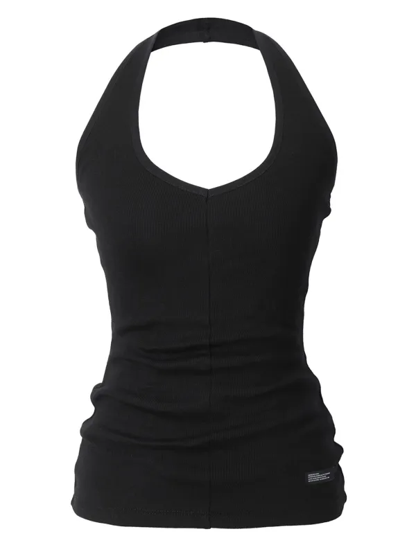 [7th Reorder] Tactile Halter Sleeveless (black)