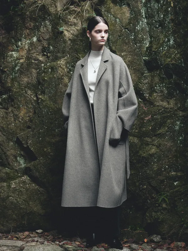 MAGOT Reversible Merino Wool Handmade Coat_Gray