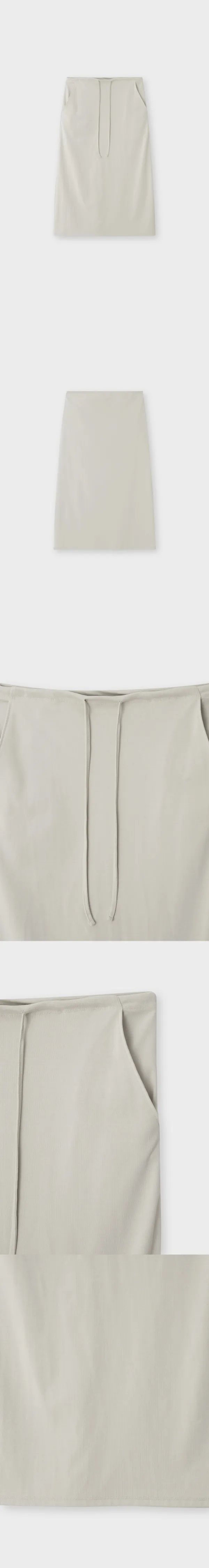[3rd] Bake Long Skirt_Beige