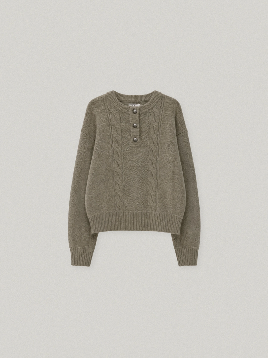 폴뉴아 HERRIT HENRY NECK KNIT (GREIGE) 상품 이미지 1