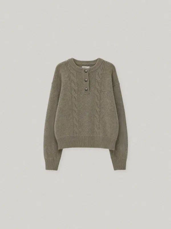 HERRIT HENRY NECK KNIT (GREIGE)