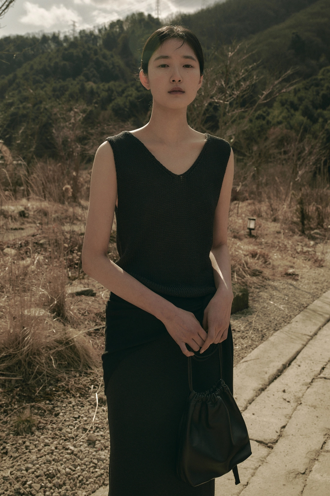 세이지먼트 MORIN V-NECK SLEEVELESS KNIT_BLACK 상품 이미지 2