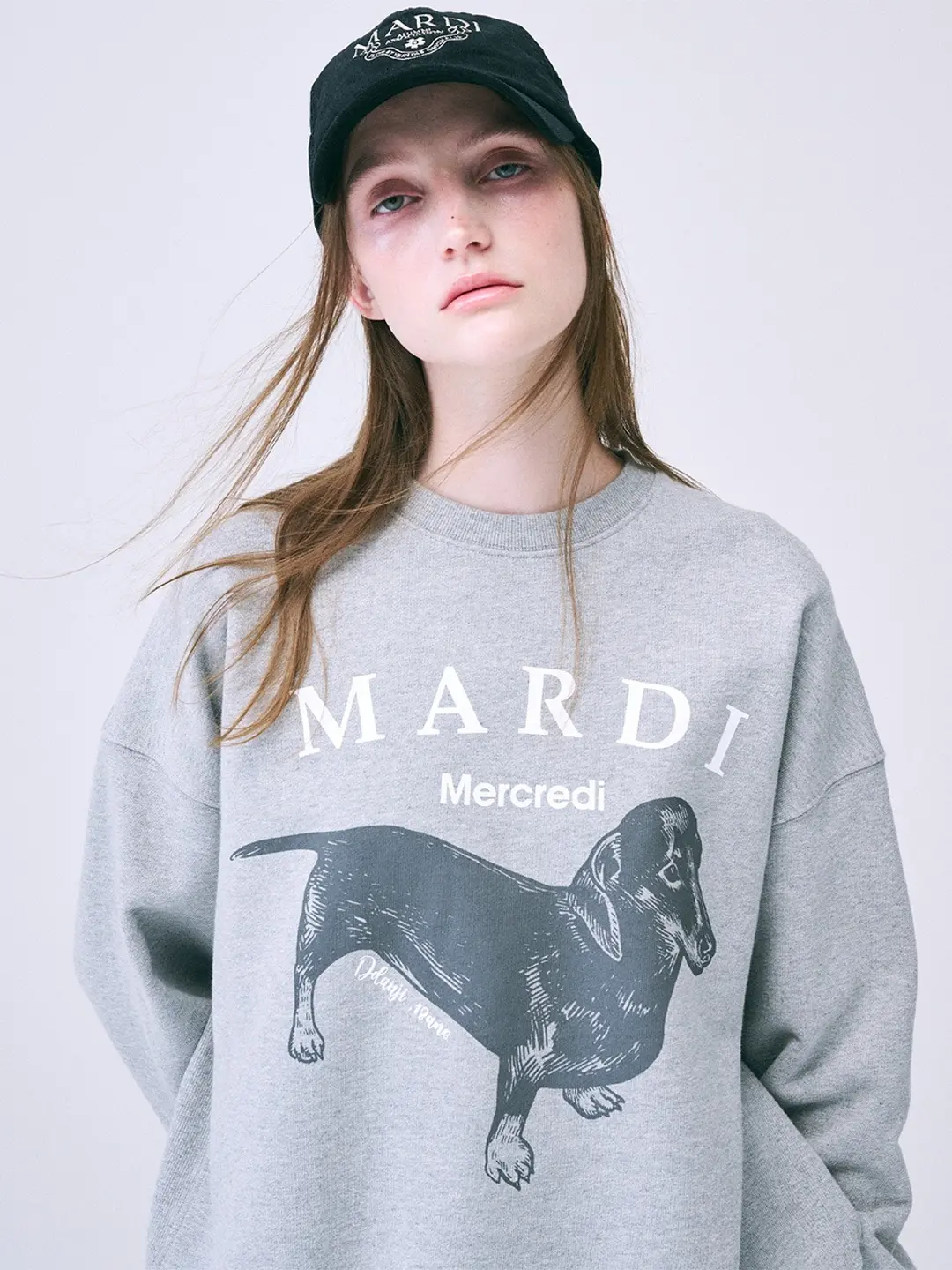 마르디 메크르디 SWEATSHIRT DDANJI_GREY WHITE 상품 이미지 2