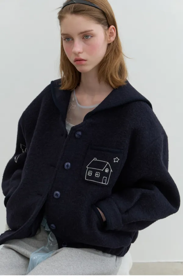 Home Bomber Jacket Navy