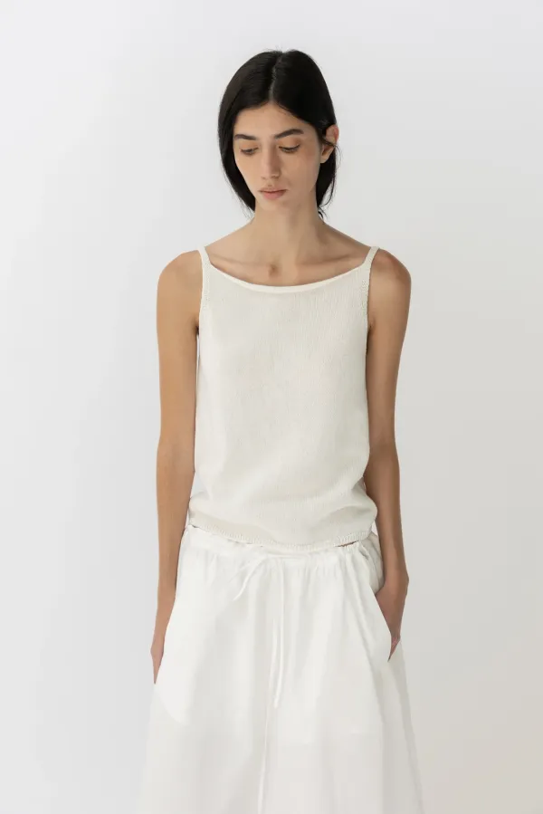 Hanji Sleeveless Top_Ivory