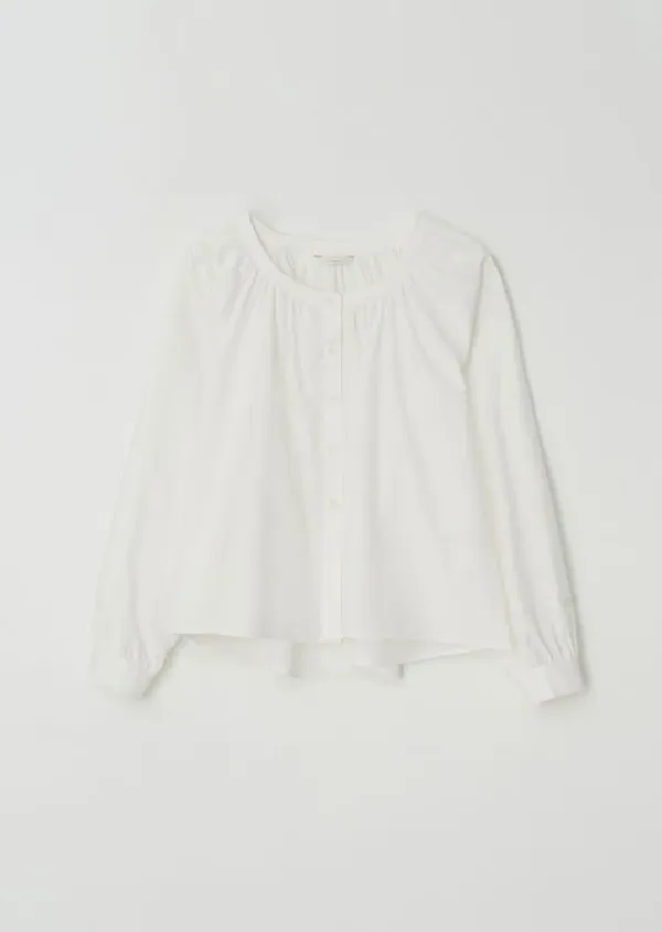 shirring volume blouse-ivory