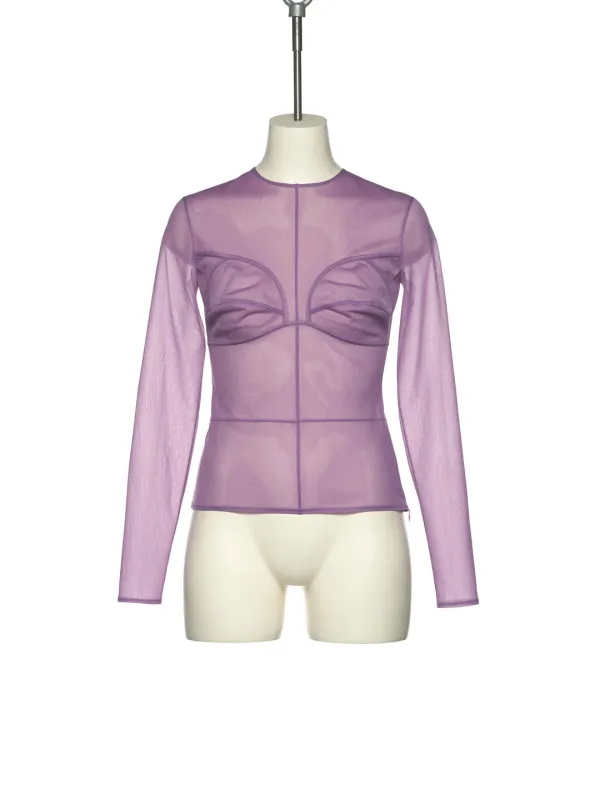 SS25 LIGHT PURPLE DUMMY SHAPED MESH TOP