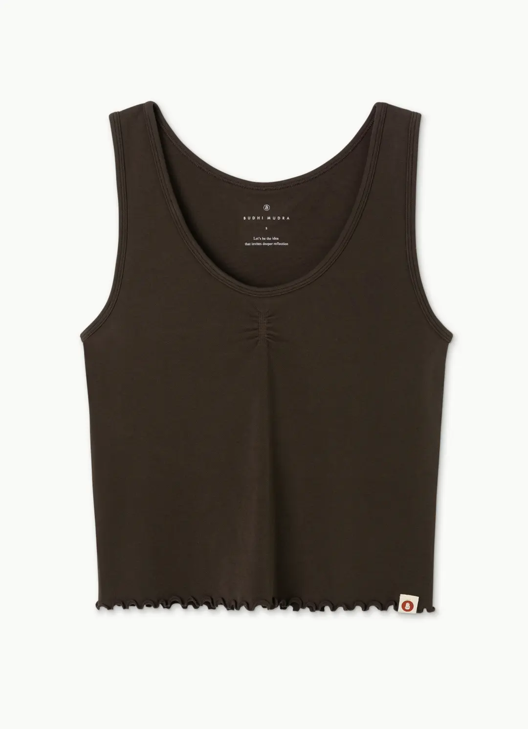 부디무드라 Seamless shirring tank top_Hot Fudge 상품 이미지 1