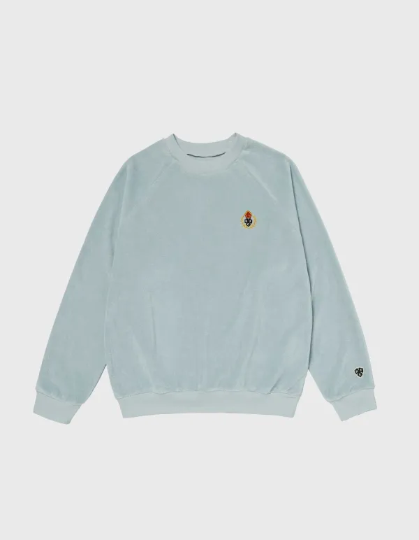 CHILDREN TOWEL CREWNECK / Sky Blue