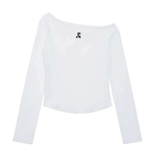 ONE SHOULDER LONG SLEEVE TOP - WHITE