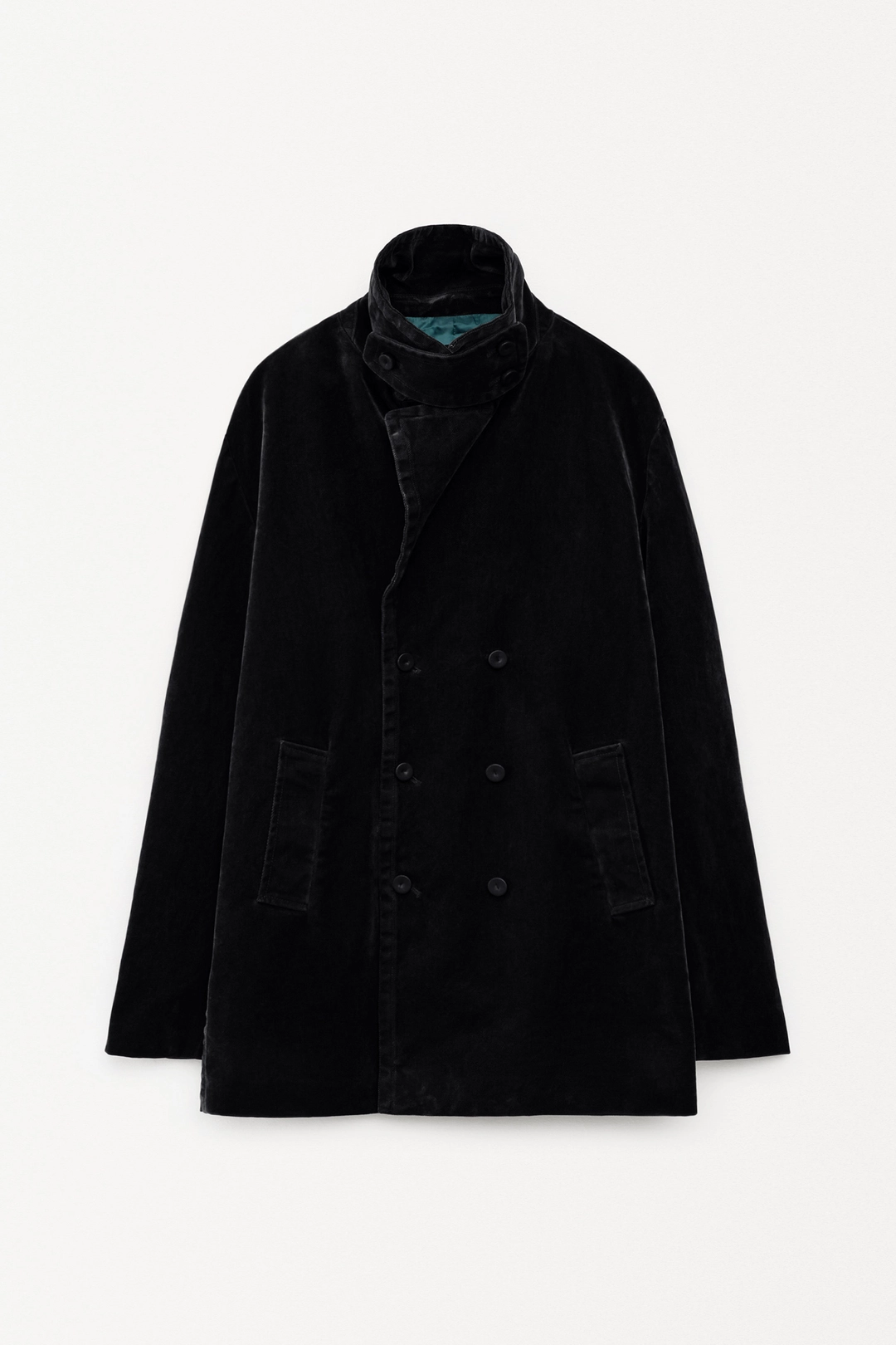 더일마 Dome Velvet Pea Coat black 상품 이미지 1